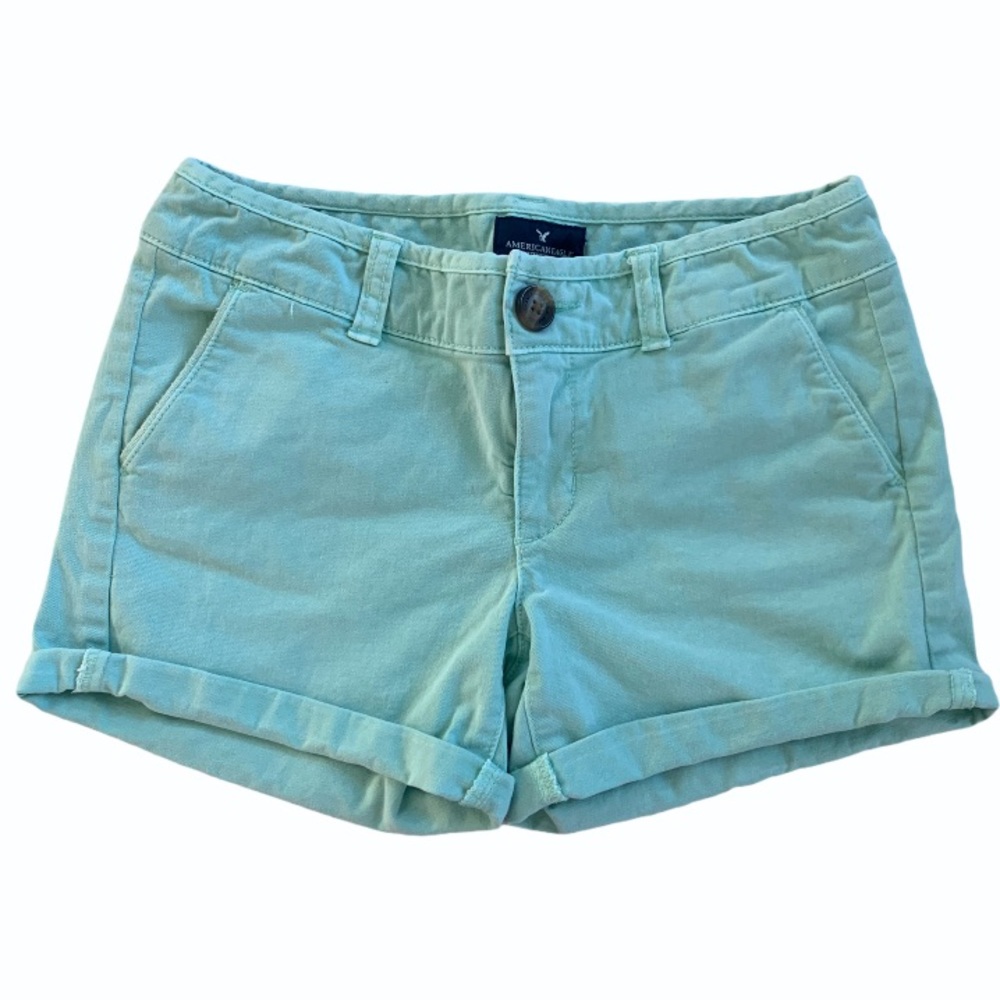 American Eagle High Wasted Midi Colored Shorts
